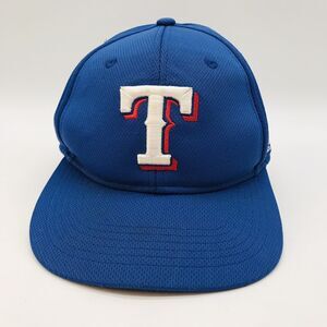 Texas Rangers Official MLB Youth Ball Cap OC Sports Blue Logo Mesh Strapback Hat